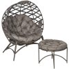 Garden chair set armchair and footrest or table 118x75x142 cm footrest can be converted into a table