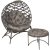 Kerti szék garnitúra fotel és lábtartó vagy asztal 118x75x142 cm lábtartó asztallá alakítható