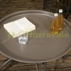 Garden chair set armchair and footrest or table 118x75x142 cm footrest can be converted into a table