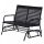 Garden bench outdoor furniture poly rattan seat 120x76x90 cm swing bench black