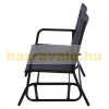 Garden bench outdoor furniture poly rattan seat 120x76x90 cm swing bench black