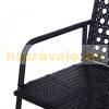 Garden bench outdoor furniture poly rattan seat 120x76x90 cm swing bench black