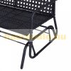 Garden bench outdoor furniture poly rattan seat 120x76x90 cm swing bench black