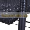 Garden bench outdoor furniture poly rattan seat 120x76x90 cm swing bench black