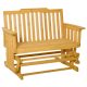 Garden bench outdoor furniture wooden seat 124x76x95 cm rocking chair