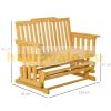 Garden bench outdoor furniture wooden seat 124x76x95 cm rocking chair
