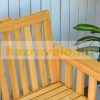 Garden bench outdoor furniture wooden seat 124x76x95 cm rocking chair