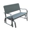 Garden bench outdoor furniture steel seat 125x73x88 cm rocking bench