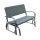 Garden bench outdoor furniture steel seat 125x73x88 cm rocking bench