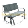 Garden bench outdoor furniture steel seat 125x73x88 cm rocking bench