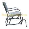 Garden bench outdoor furniture steel seat 125x73x88 cm rocking bench