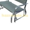 Garden bench outdoor furniture steel seat 125x73x88 cm rocking bench