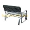 Garden bench outdoor furniture steel seat 125x73x88 cm rocking bench