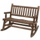 Garden bench outdoor furniture wooden seat 112x67x93 cm swing bench dark brown