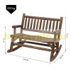 Garden bench outdoor furniture wooden seat 112x67x93 cm swing bench dark brown