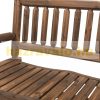 Garden bench outdoor furniture wooden seat 112x67x93 cm swing bench dark brown