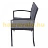 Garden bench outdoor furniture metal seat 123x80x88 cm rocking bench black color