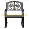 Garden rocking chair antique metal outdoor chair in bronze color