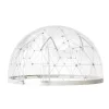 Kerti pavilon 450x270 cm átlátszó kupolasátor 10-14 fő számára buboréksátor, kerti iglu gömbsátor