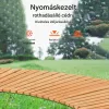 Összecsukható fa kerti járda 253x43 cm feltekerhető cédrusfa kerti ösvény kültéri használatra