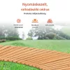 Összecsukható fa kerti járda 218x43 cm hordozható cédrusfa kerti ösvény kültéri használatra