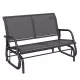 Kerti hinta pad 2 személyes hintapad fém vázzal, időjárásálló 200 kg teherbírású kerti bútor 120x70x85 cm szürke