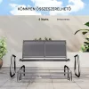 Kerti hinta pad 2 személyes hintapad fém vázzal, időjárásálló 200 kg teherbírású kerti bútor 120x70x85 cm szürke