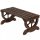 Garden bench wooden garden seating furniture rustic bench solid wood brown 105x50x53 cm