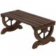 Garden bench wooden garden seating furniture rustic bench solid wood brown 105x50x53 cm