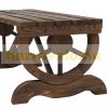 Garden bench wooden garden seating furniture rustic bench solid wood brown 105x50x53 cm
