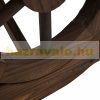 Garden bench wooden garden seating furniture rustic bench solid wood brown 105x50x53 cm