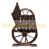 Garden bench wooden garden seating furniture rustic bench solid wood brown 105x56x75 cm