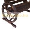 Garden bench wooden garden seating furniture rustic bench solid wood brown 105x56x75 cm
