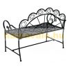 Garden bench metal garden furniture elegant bench with armrests 107x55.5x88.5 cm black