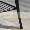 Kerti pad fa és fém ülőbútor minimalista megjelenésű 110,5x53x81 cm barna-fekete