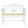 Garden bench metal garden seating furniture bench with armrests 113.5x50x93.5 cm in white