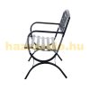 Garden bench outdoor seating furniture with floral motif garden furniture 127x60x85 cm black