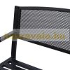 Garden bench outdoor seating furniture steel garden furniture 127x60x87 cm black