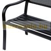 Garden bench outdoor seating furniture steel garden furniture 127x60x87 cm black