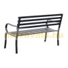 Garden bench outdoor seating furniture metal garden furniture black 127x62x82 cm