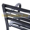 Garden bench outdoor seating furniture metal garden furniture black 127x62x82 cm