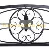 Garden bench metal garden seating furniture bench with armrests stainless steel 128x50x91 cm