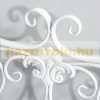 Garden bench metal garden furniture French style bench with armrests 131x51x90 cm in white