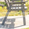 Garden bench with table wooden garden furniture with parasol holder 152x70x83 cm pine wood gray