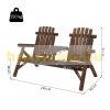 Garden bench with table wooden garden furniture 2 chairs solid wood brown 156x83x95 cm