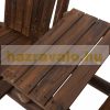 Garden bench with table wooden garden furniture 2 chairs solid wood brown 156x83x95 cm