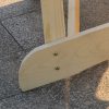 Garden bench with table wooden garden furniture with parasol holder 178x87x92 cm pine wood coffee brown 
