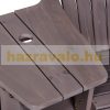 Garden bench with table wooden garden furniture with parasol holder 178x87x92 cm pine wood coffee brown 