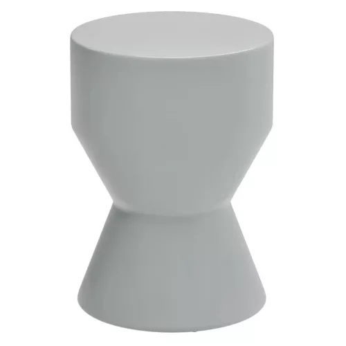 Kerti ülőke kerámia Ø33x45,5 cm dekor kerti hokedli homokóra formában szürke 120 kg teherbírás