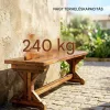 Kerti pad 2 személyes 114x40x46 cm fa pad X vázzal időjárásálló 240 kg teherbírás